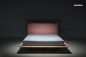 Preview: NUVOLA nowoczesne łóżko z litego drewna z tapicerowanym zagłówkiem